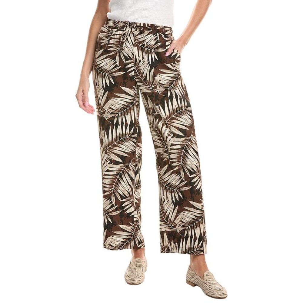 Jones New York Womens  Drawstring Wide Leg Pant, Brown